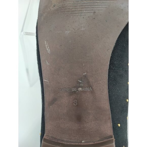 Madewell Women's Teddy Black Suede Studded Flats Size 8 US - Picture 8 of 9